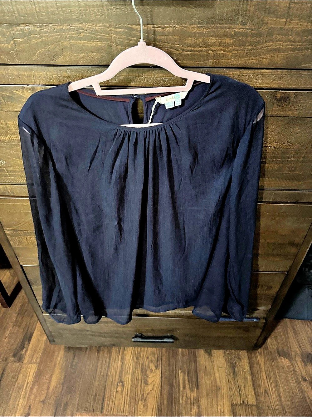 Boden Long Sleeve Blouse in Blue Size XL